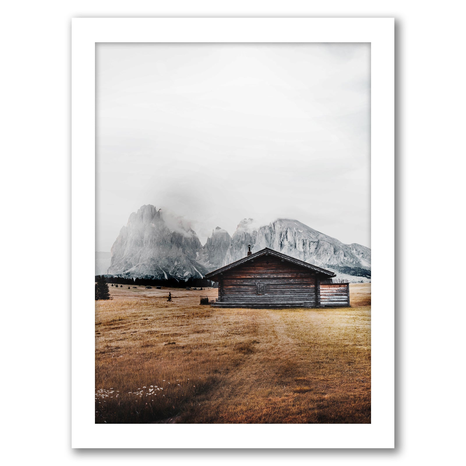 Foggy Mountains by Tanya Shumkina - White Framed Print - Wall Art - Americanflat