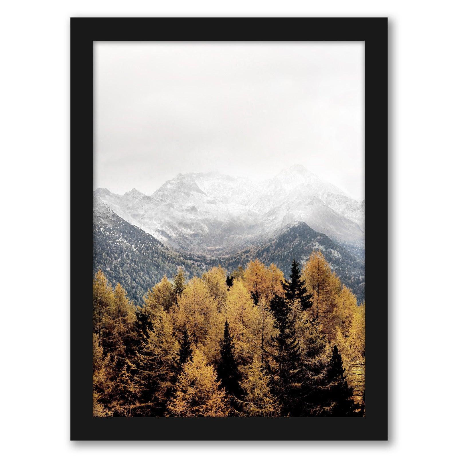Snowy Mountain by Tanya Shumkina - Black Framed Print - Wall Art - Americanflat