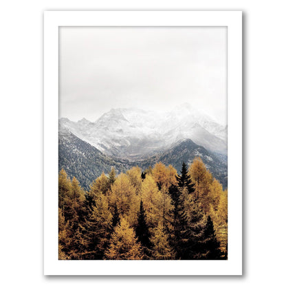 Snowy Mountain by Tanya Shumkina - White Framed Print - Wall Art - Americanflat