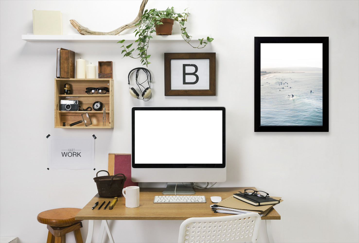 Surfing Decor by Tanya Shumkina - Black Framed Print - Wall Art - Americanflat