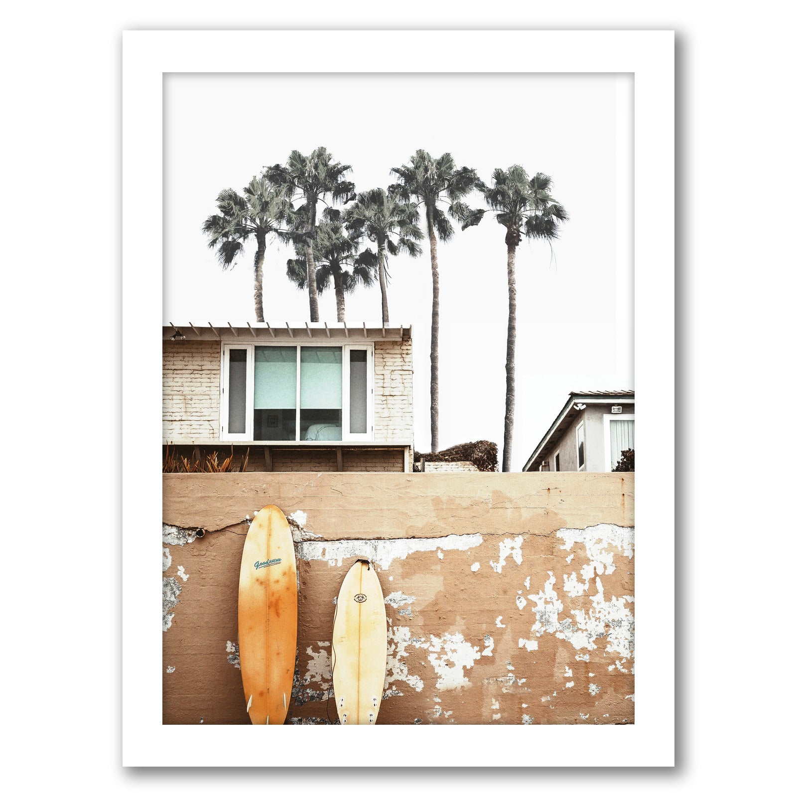 Surf Boards by Tanya Shumkina - White Framed Print - Wall Art - Americanflat