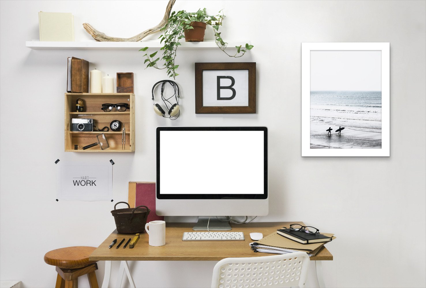 Two Surfers On The Beach by Tanya Shumkina - Framed Print - Americanflat