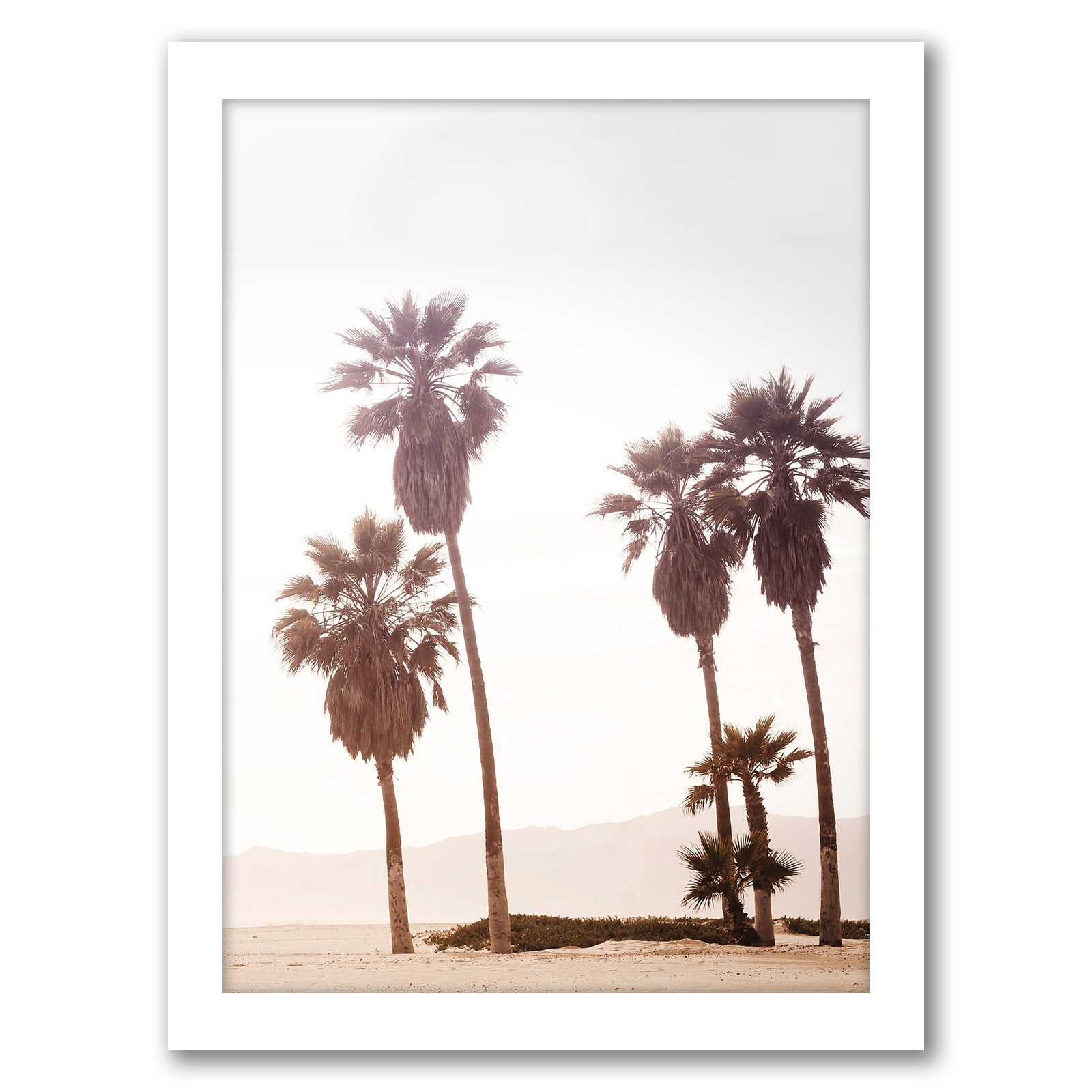 Orange Palms by Tanya Shumkina - White Framed Print - Wall Art - Americanflat