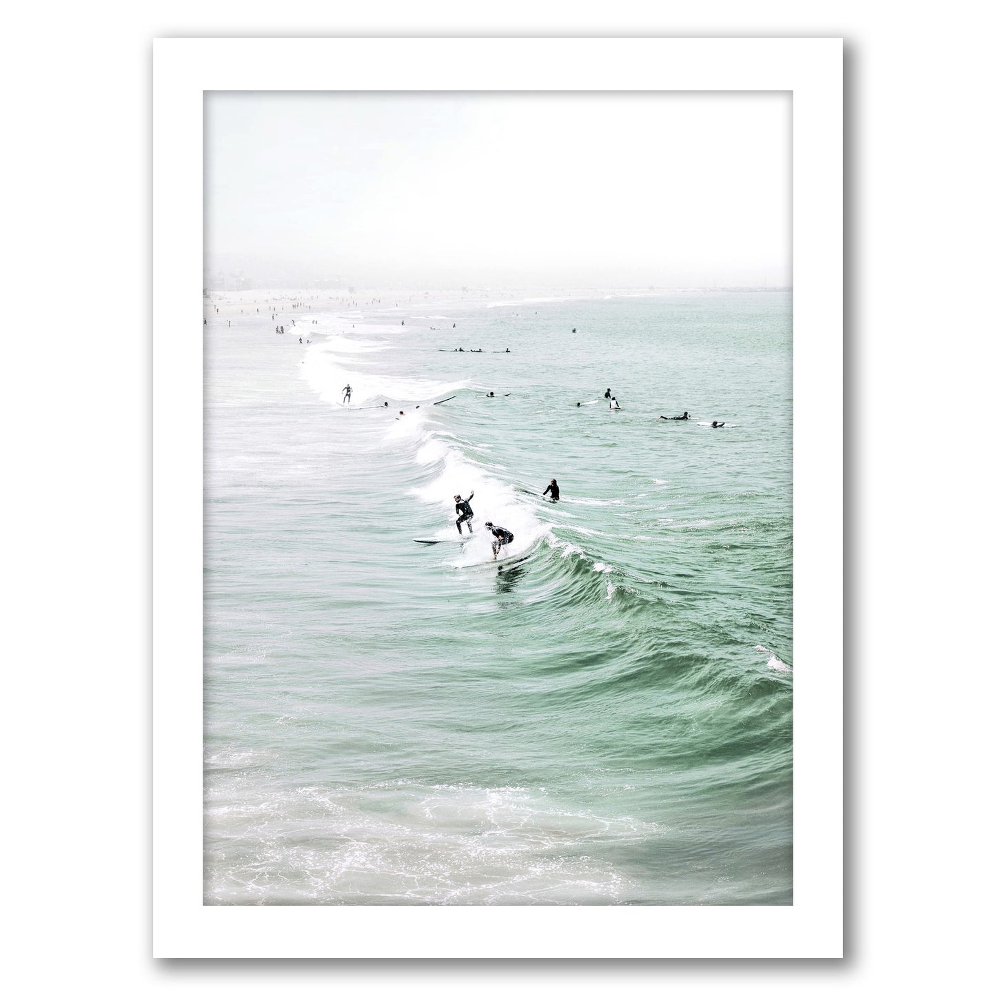 Summer California Beach by Tanya Shumkina - White Framed Print - Wall Art - Americanflat