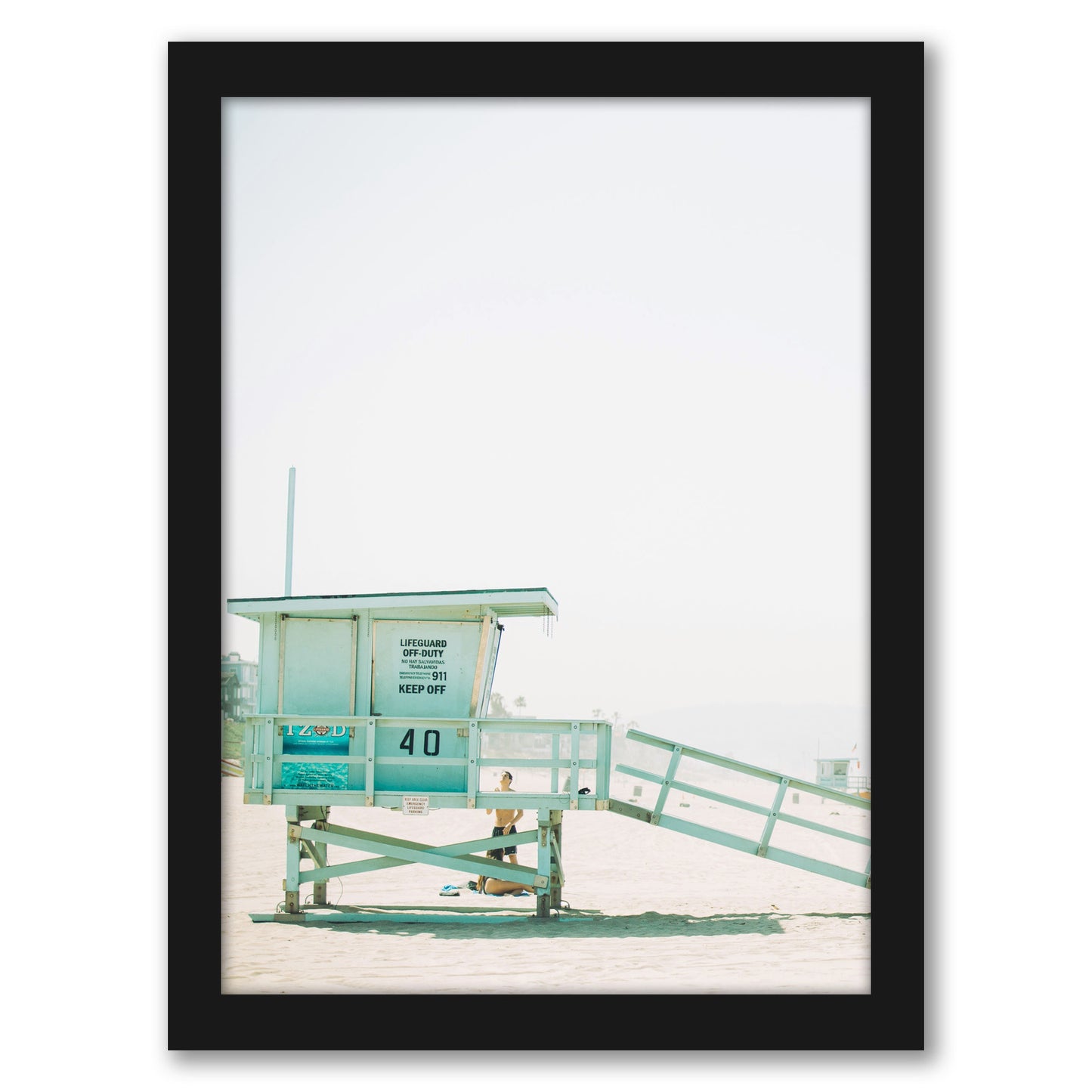 Pastel Lifeguard by Tanya Shumkina - Black Framed Print - Wall Art - Americanflat