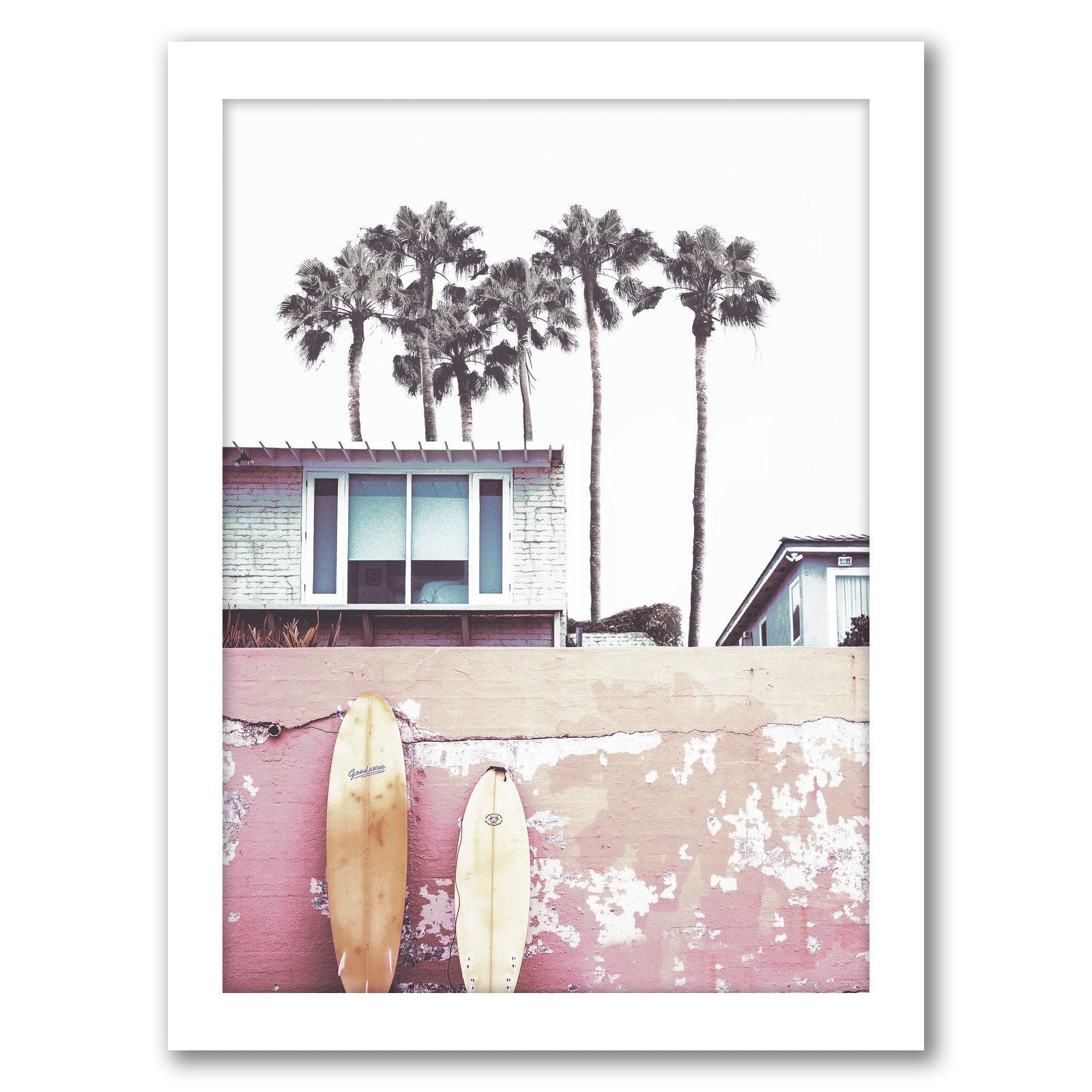 California Surf by Tanya Shumkina - White Framed Print - Wall Art - Americanflat