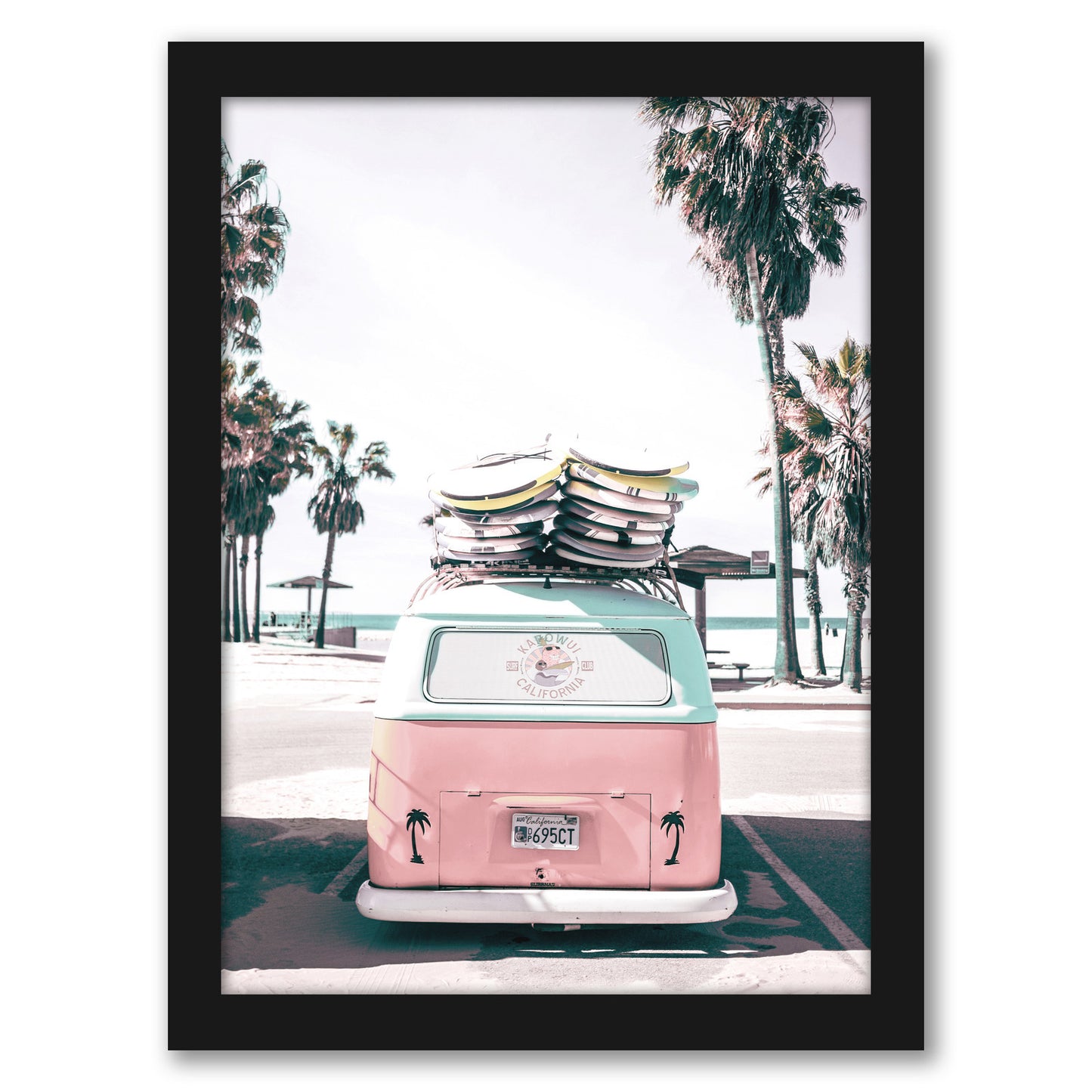 Retro Bus by Tanya Shumkina - Black Framed Print - Wall Art - Americanflat
