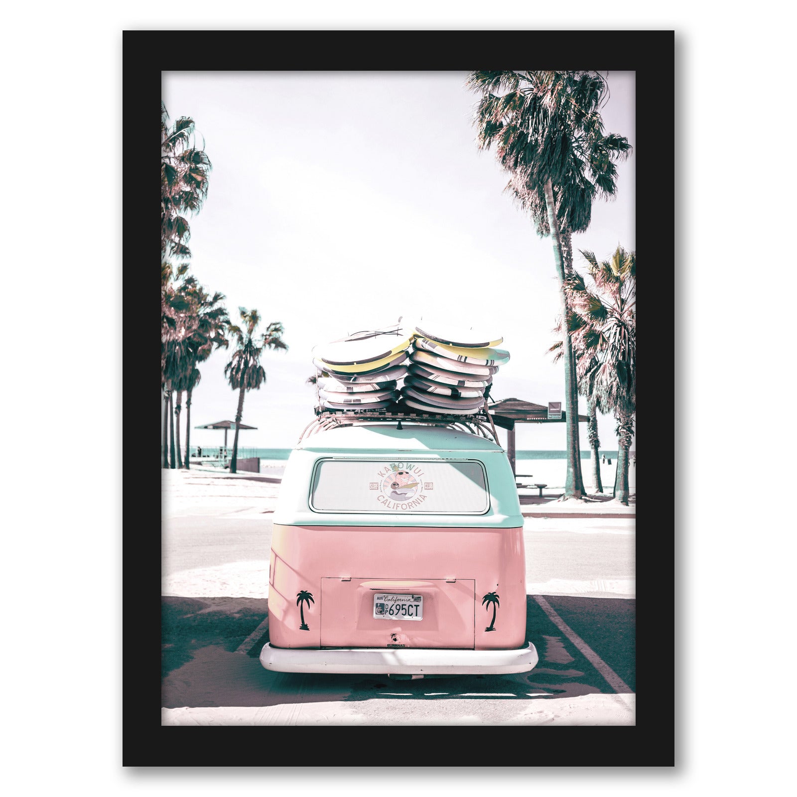 Retro Bus by Tanya Shumkina - Black Framed Print - Wall Art - Americanflat