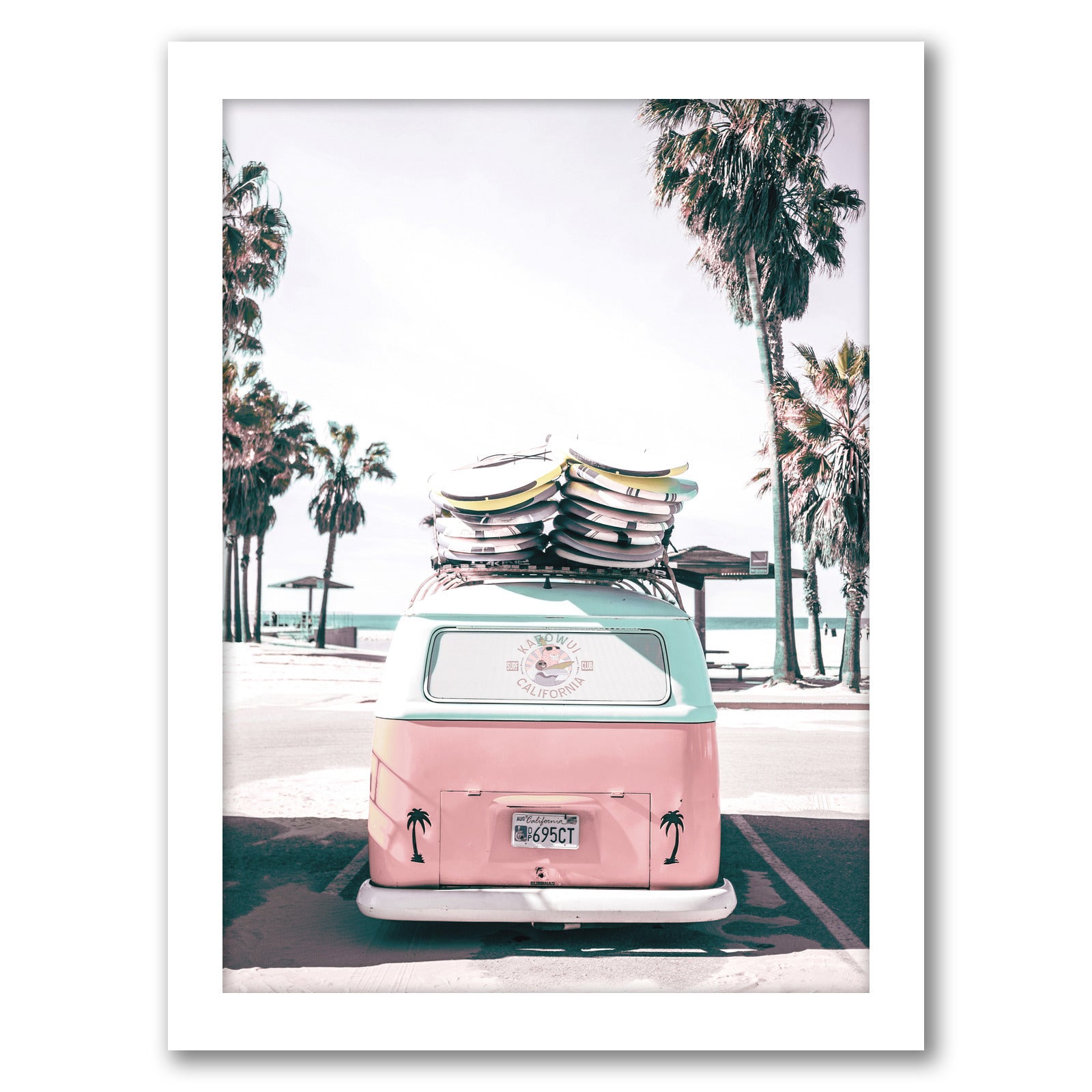 Retro Bus by Tanya Shumkina - White Framed Print - Wall Art - Americanflat