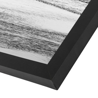 Black White Surfing by Tanya Shumkina - Black Framed Print - Wall Art - Americanflat