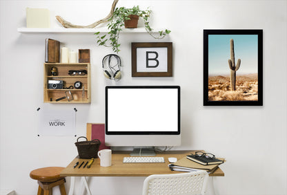 Desert Cactus Photo by Tanya Shumkina - Black Framed Print - Wall Art - Americanflat