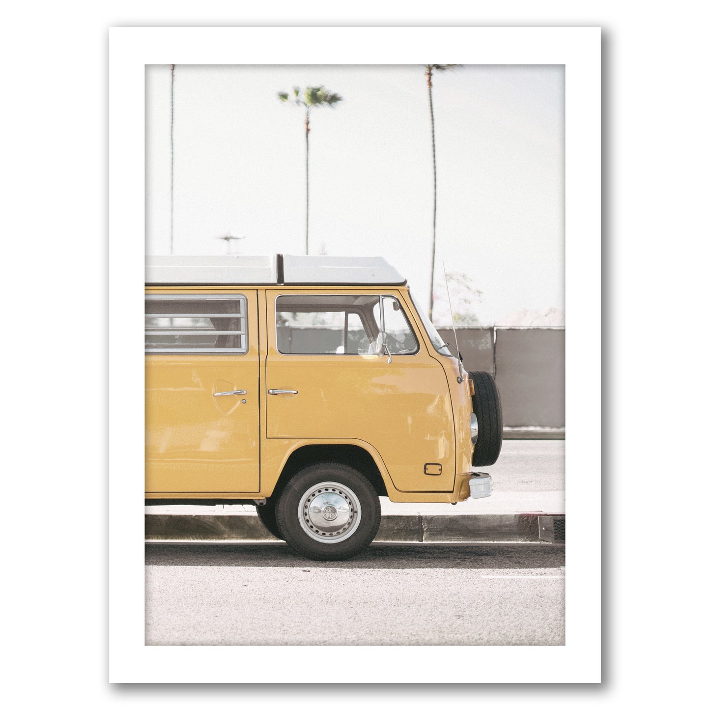 Modern Yellow Van by Tanya Shumkina - White Framed Print - Wall Art - Americanflat