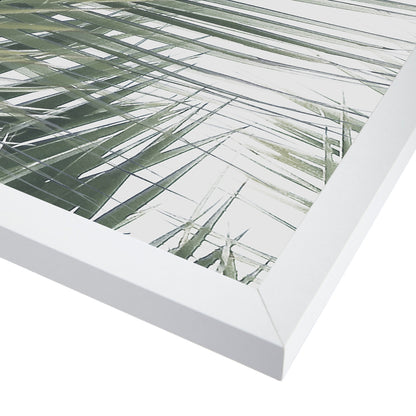 Tropical Palm Leaf Poster by Tanya Shumkina - White Framed Print - Wall Art - Americanflat