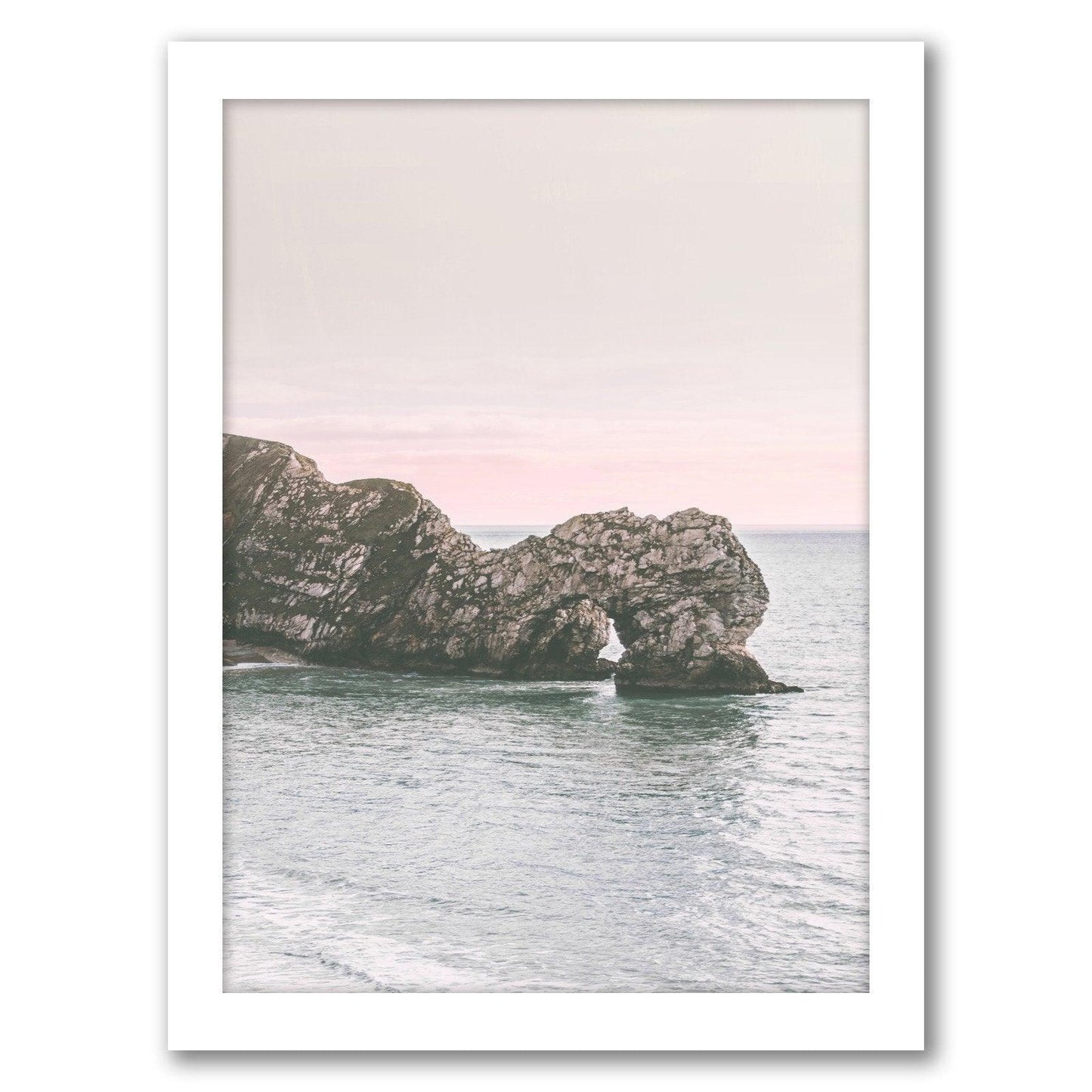 Sea Rock Pastel Pink by Tanya Shumkina - Framed Print - Americanflat