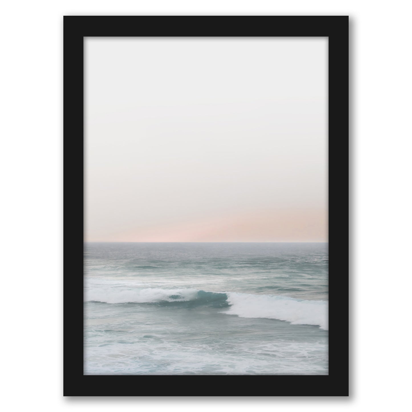 Ocean Waves On Sunset by Tanya Shumkina - Black Framed Print - Wall Art - Americanflat