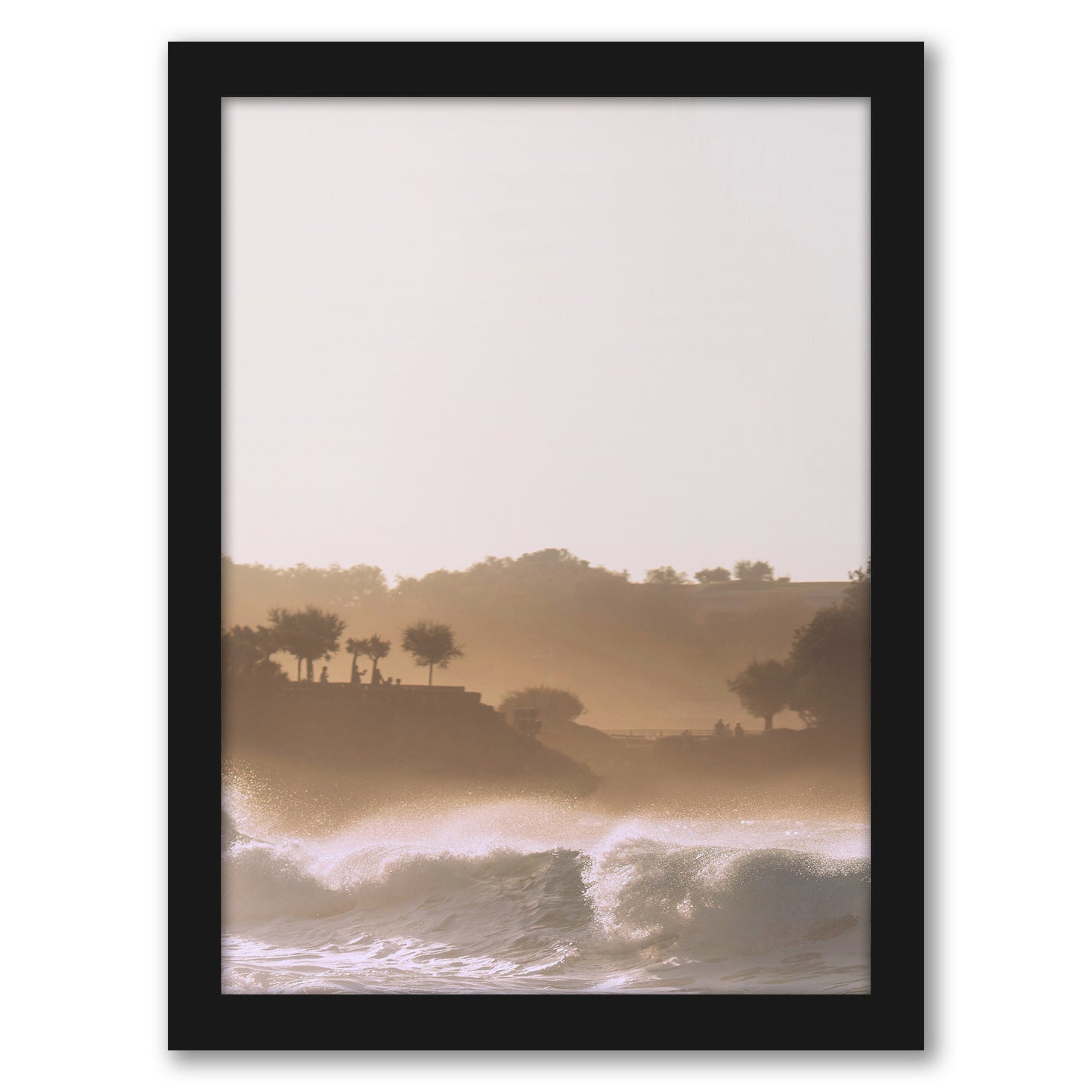 Sunset On Waves by Tanya Shumkina - Black Framed Print - Wall Art - Americanflat