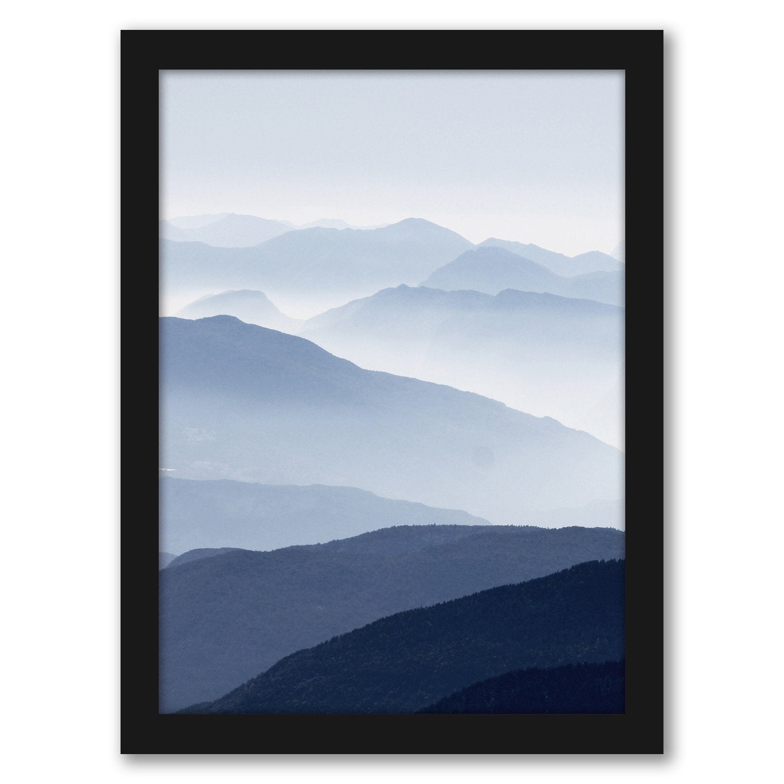 Blue Mountain by Tanya Shumkina - Black Framed Print - Wall Art - Americanflat