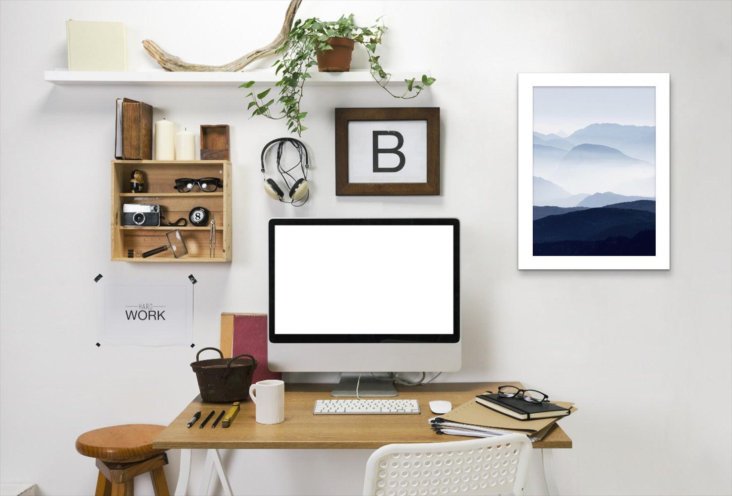 Scandinavian Landscape by Tanya Shumkina - White Framed Print - Wall Art - Americanflat