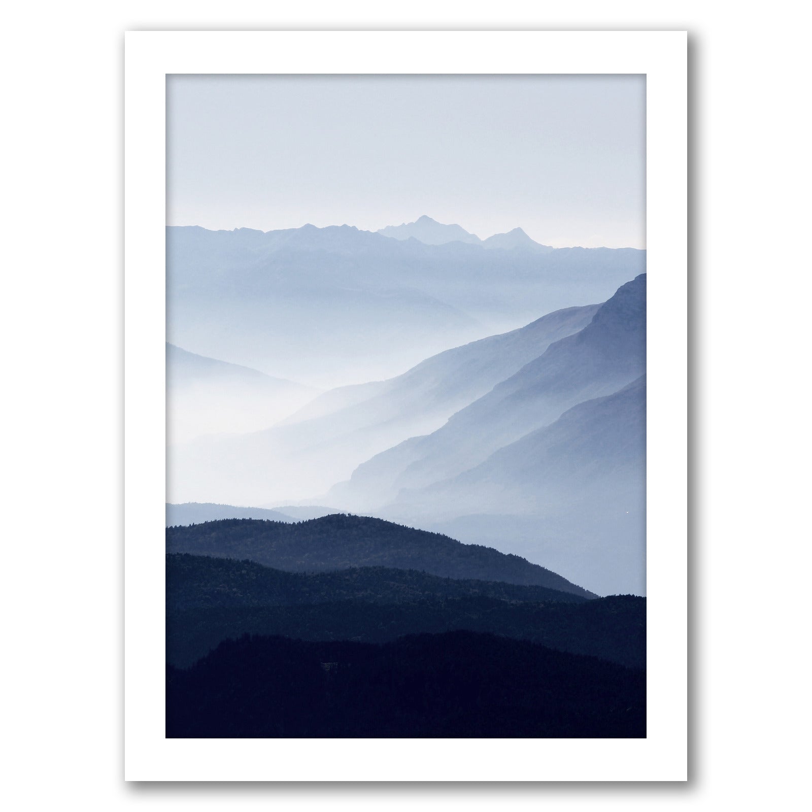 Nordic Fog Photo by Tanya Shumkina - White Framed Print - Wall Art - Americanflat