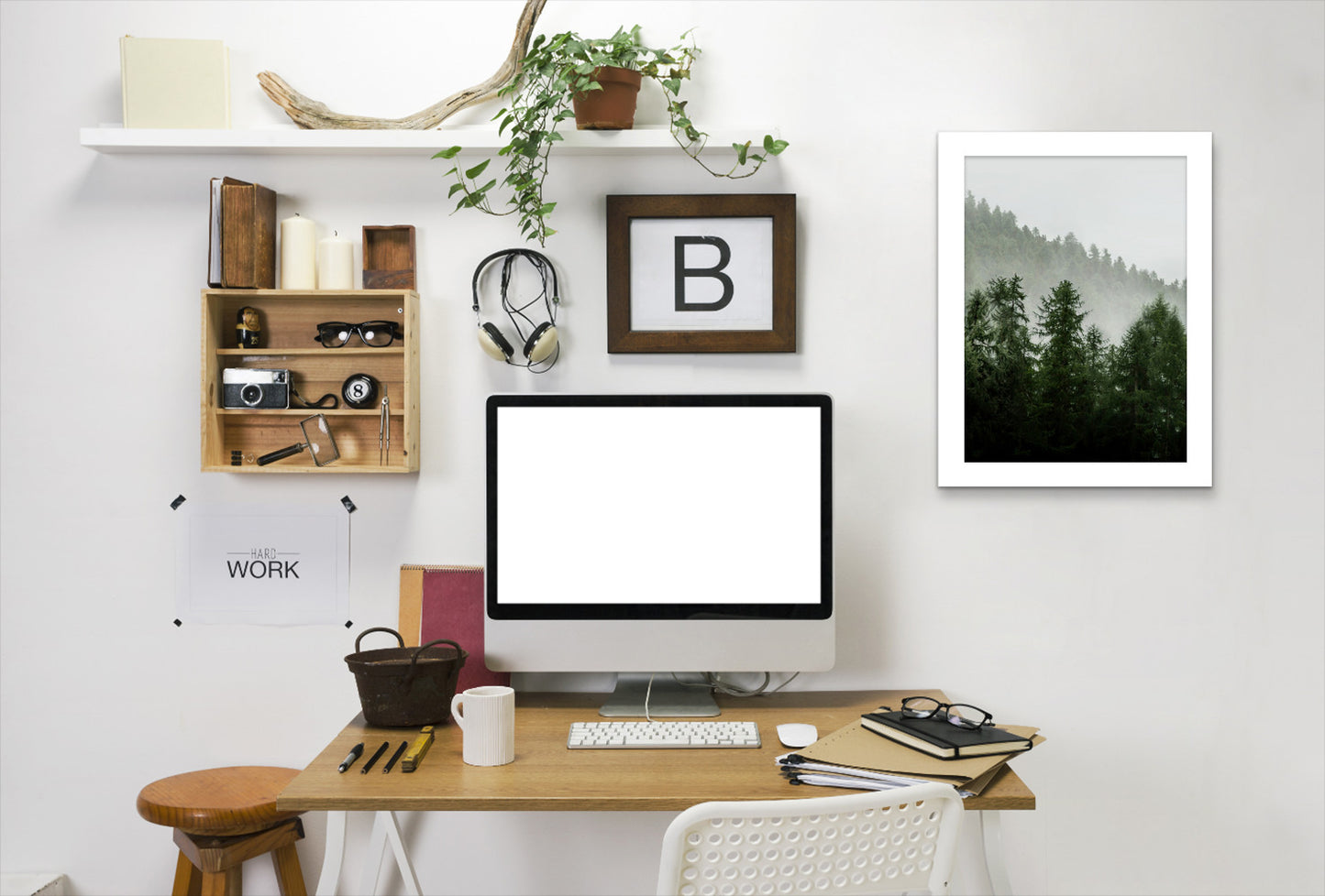 Green Forest by Tanya Shumkina - White Framed Print - Wall Art - Americanflat