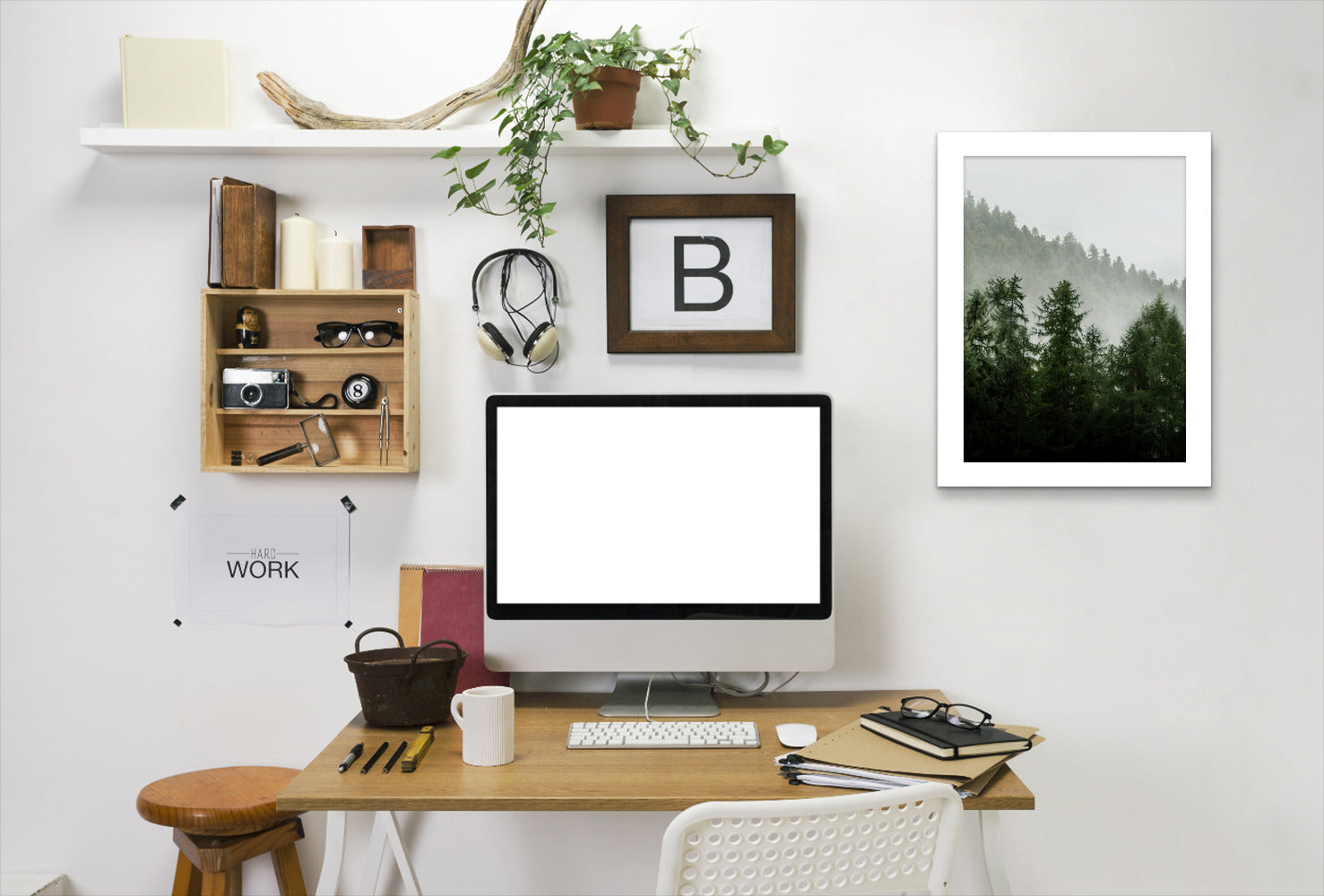 Green Forest by Tanya Shumkina - White Framed Print - Wall Art - Americanflat
