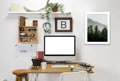 Green Forest by Tanya Shumkina - White Framed Print - Wall Art - Americanflat