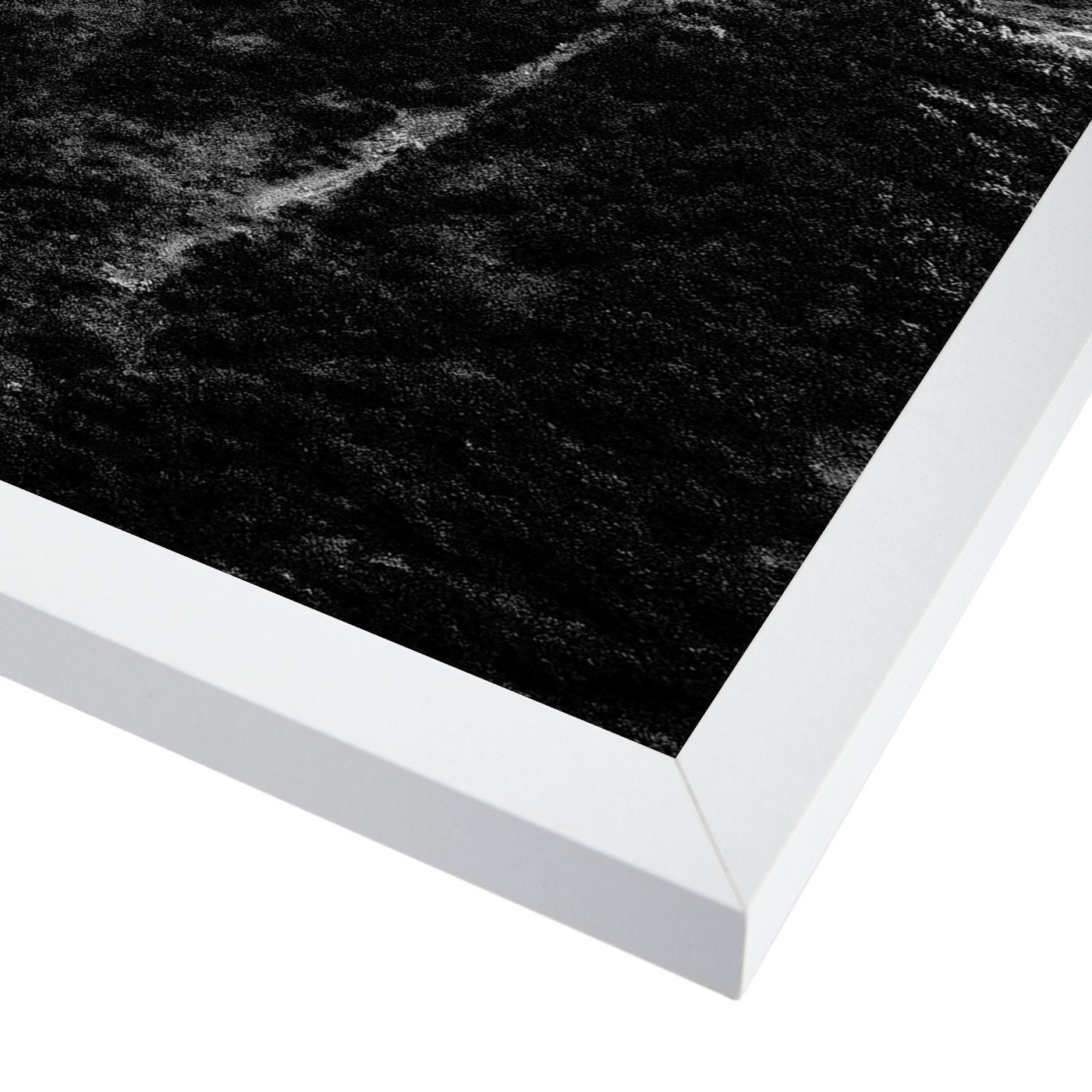Black White Mountain Landscape by Tanya Shumkina - White Framed Print - Wall Art - Americanflat
