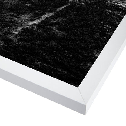 Black White Mountain Landscape by Tanya Shumkina - White Framed Print - Wall Art - Americanflat