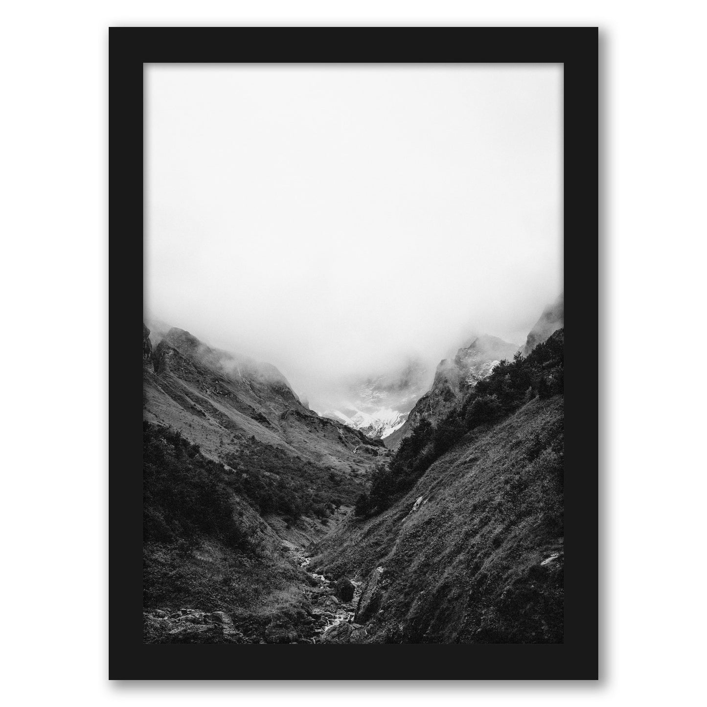 Nordic Forest Scenery by Tanya Shumkina - Black Framed Print - Wall Art - Americanflat