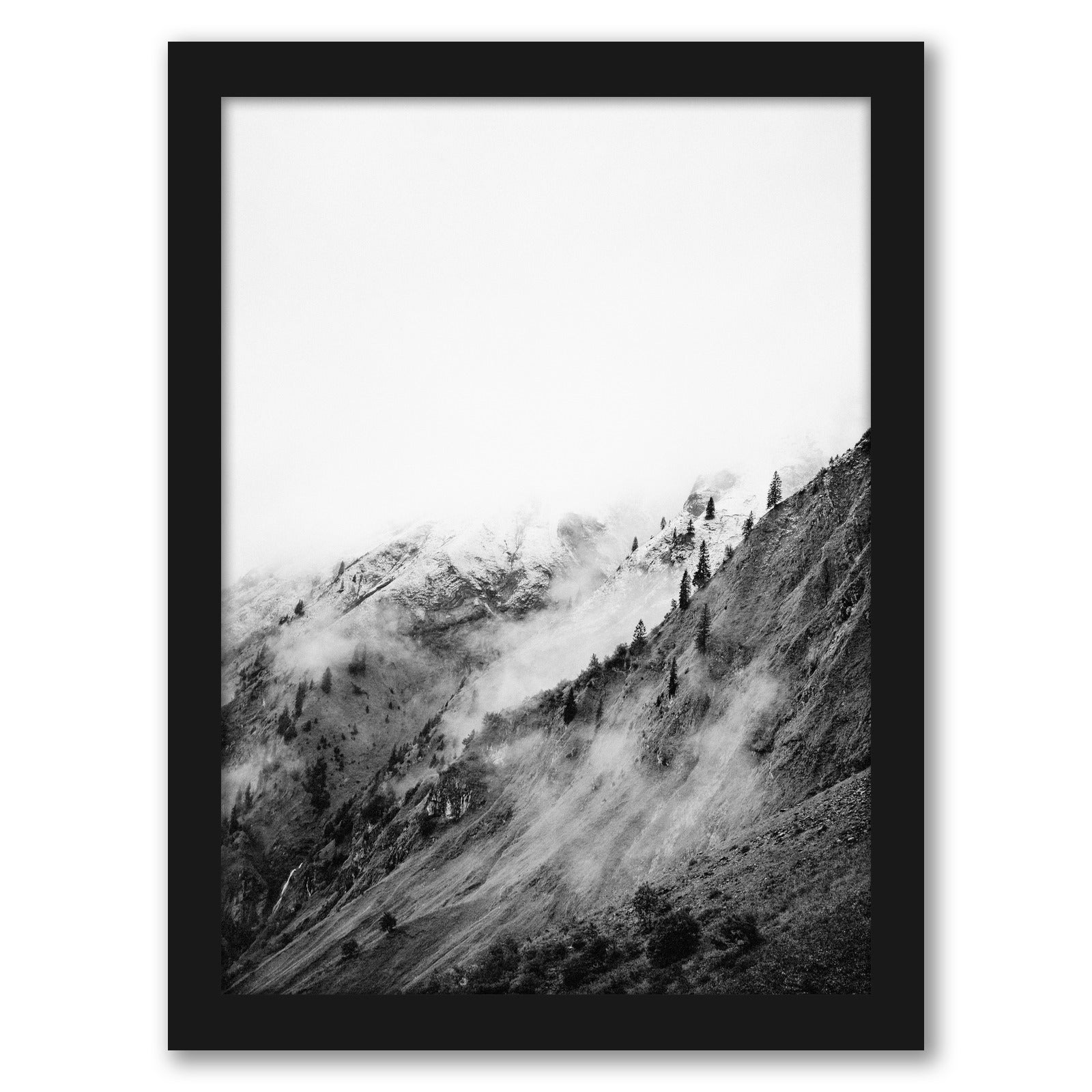 Foggy Scandinavian Range by Tanya Shumkina - Black Framed Print - Wall Art - Americanflat