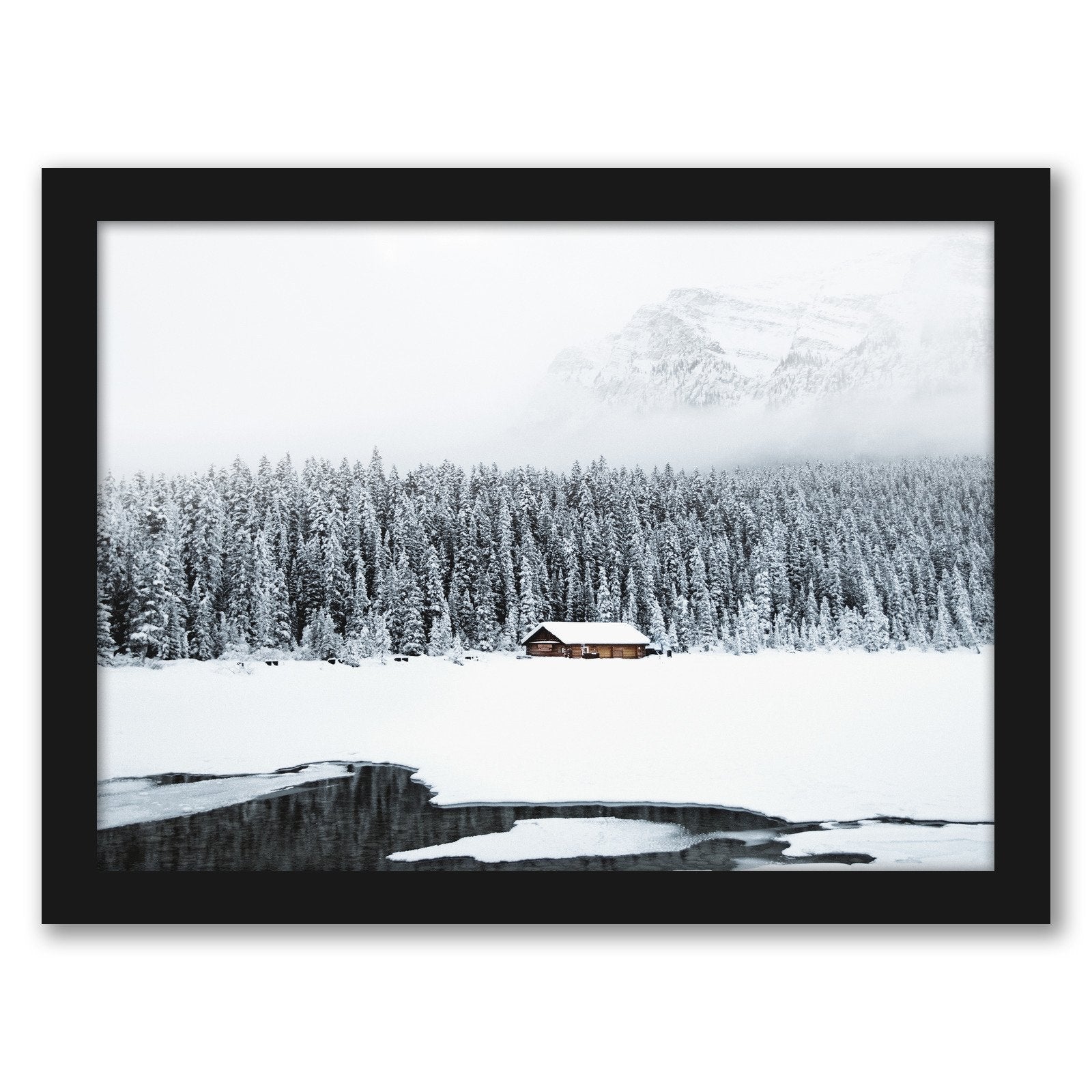 Cabins On Lake by Tanya Shumkina - Black Framed Print - Wall Art - Americanflat