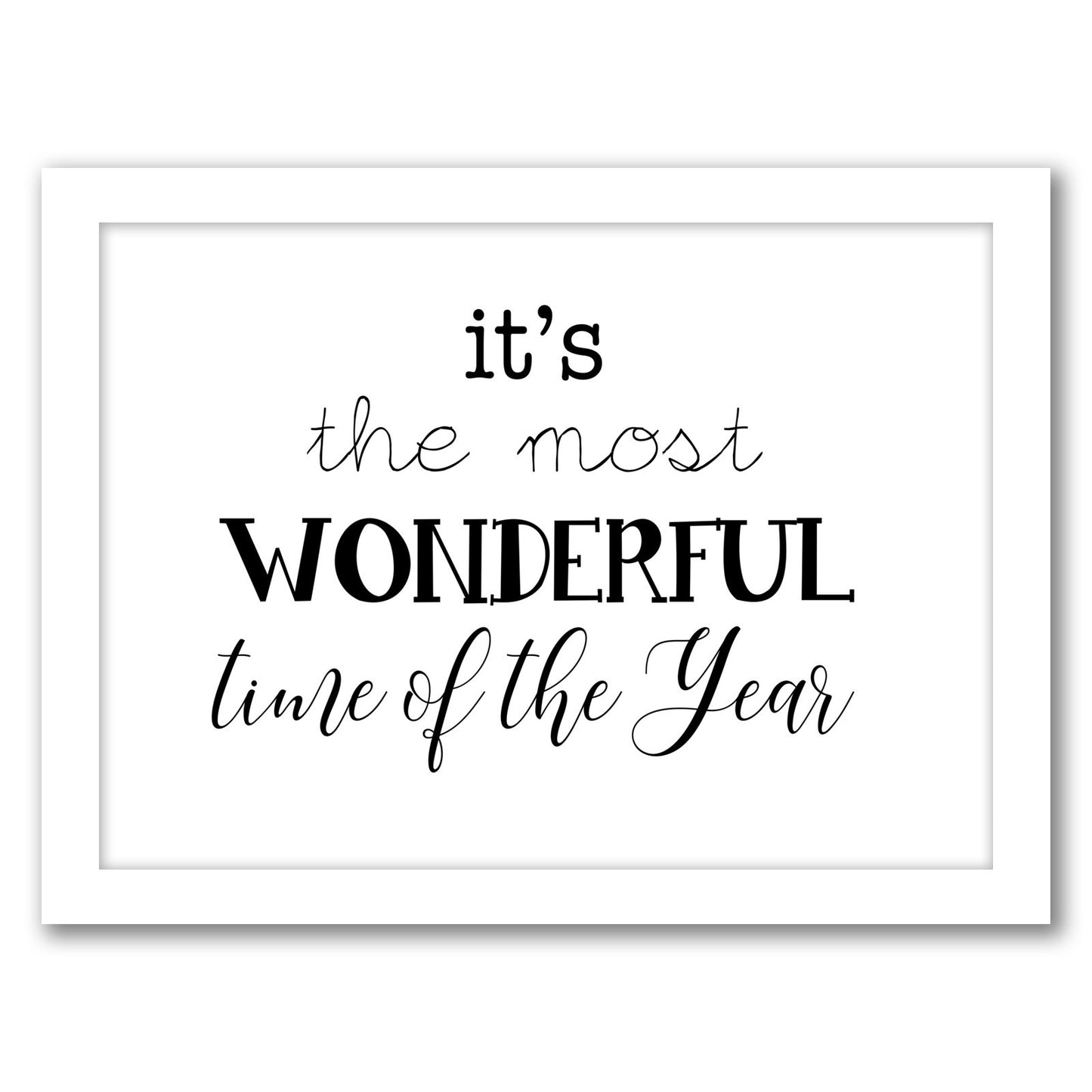 ItS The Most Wonderful Time Of The Year by Tanya Shumkina - White Framed Print - Wall Art - Americanflat