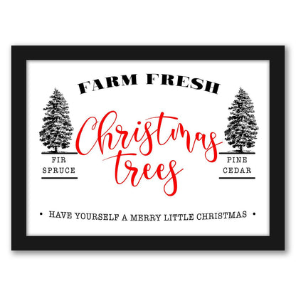 Christmas Trees Farm Fresh by Tanya Shumkina - Black Framed Print - Wall Art - Americanflat