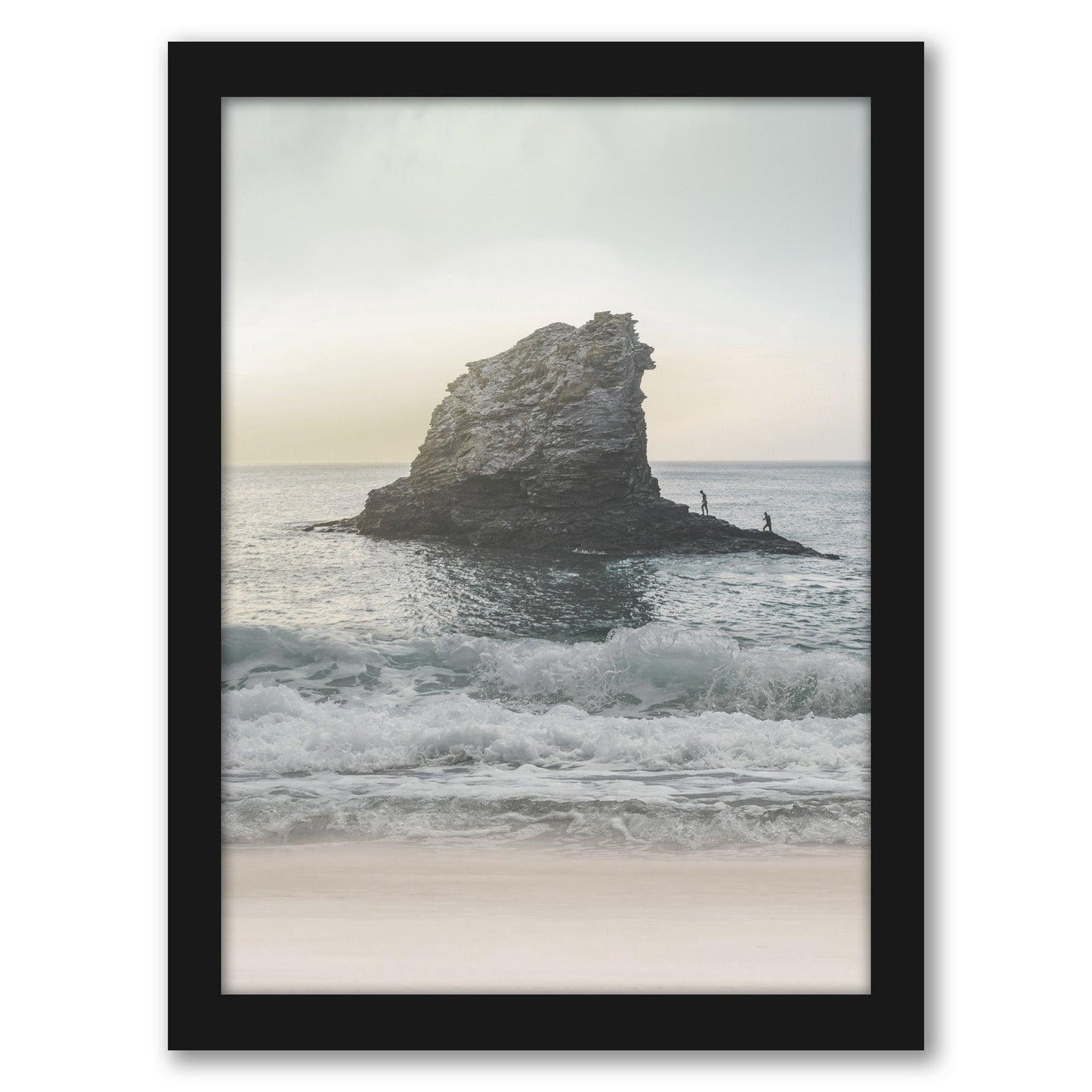 Rock In Water by Tanya Shumkina - Black Framed Print - Wall Art - Americanflat