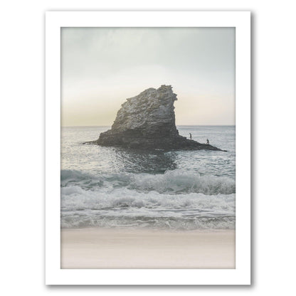 Rock In Water by Tanya Shumkina - White Framed Print - Wall Art - Americanflat