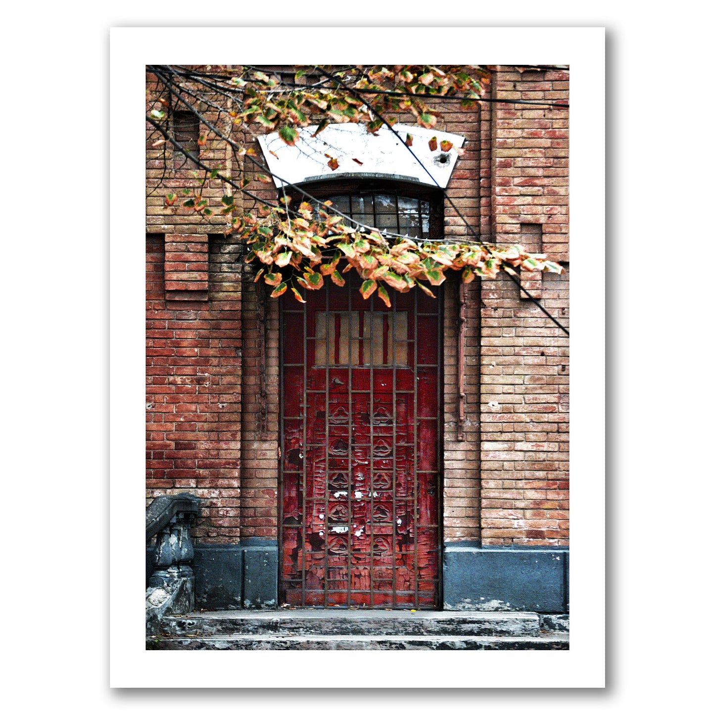 Old Door In Brick by Tanya Shumkina - White Framed Print - Wall Art - Americanflat