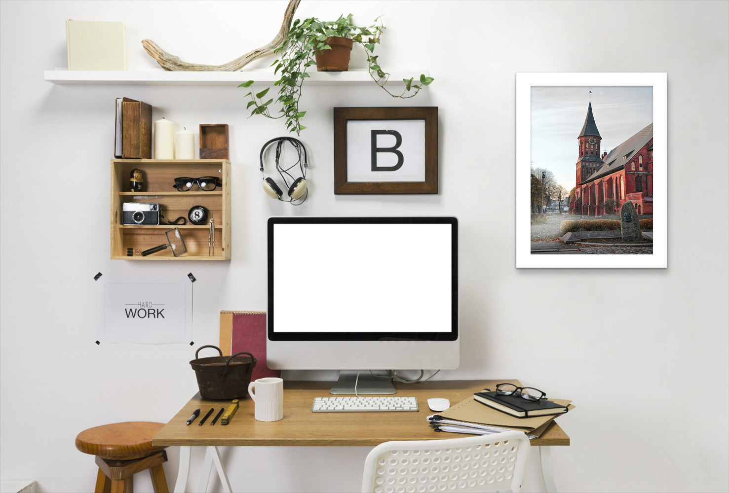Gothic Church by Tanya Shumkina - White Framed Print - Wall Art - Americanflat