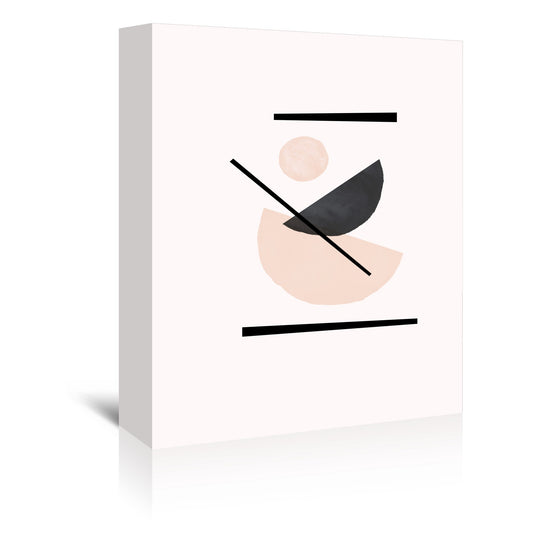 Abstract Geometric Art In Peach Pink by Tanya Shumkina - Wrapped Canvas, Wrapped Canvas, 16" X 20"