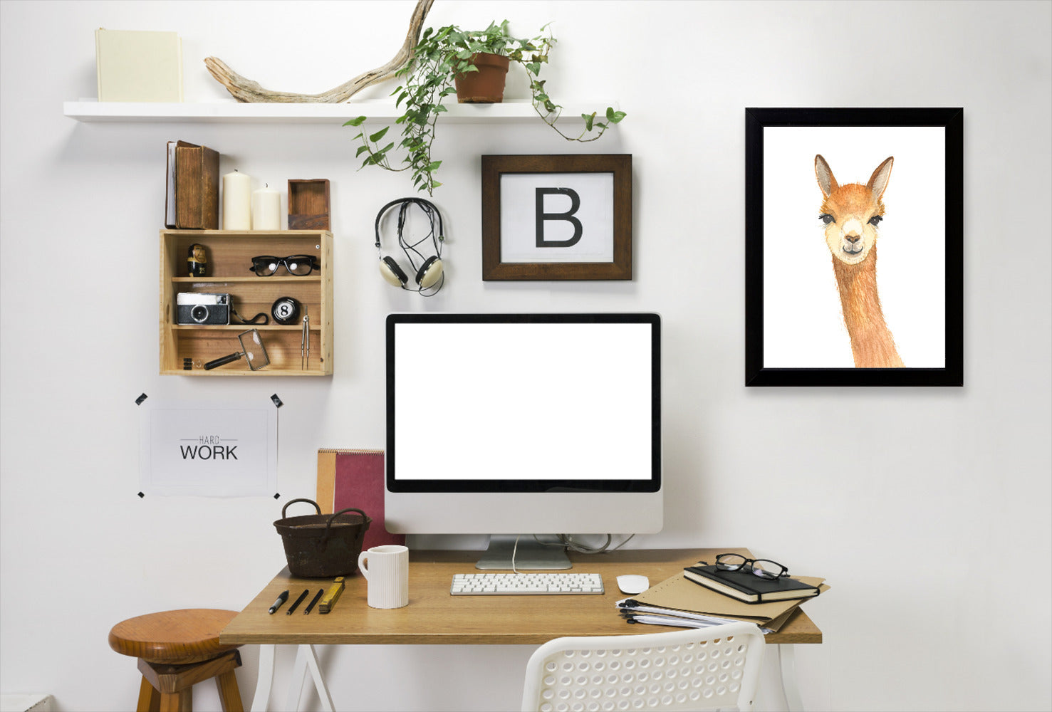 Vicuna by Cami Monet - White Framed Print - Wall Art - Americanflat