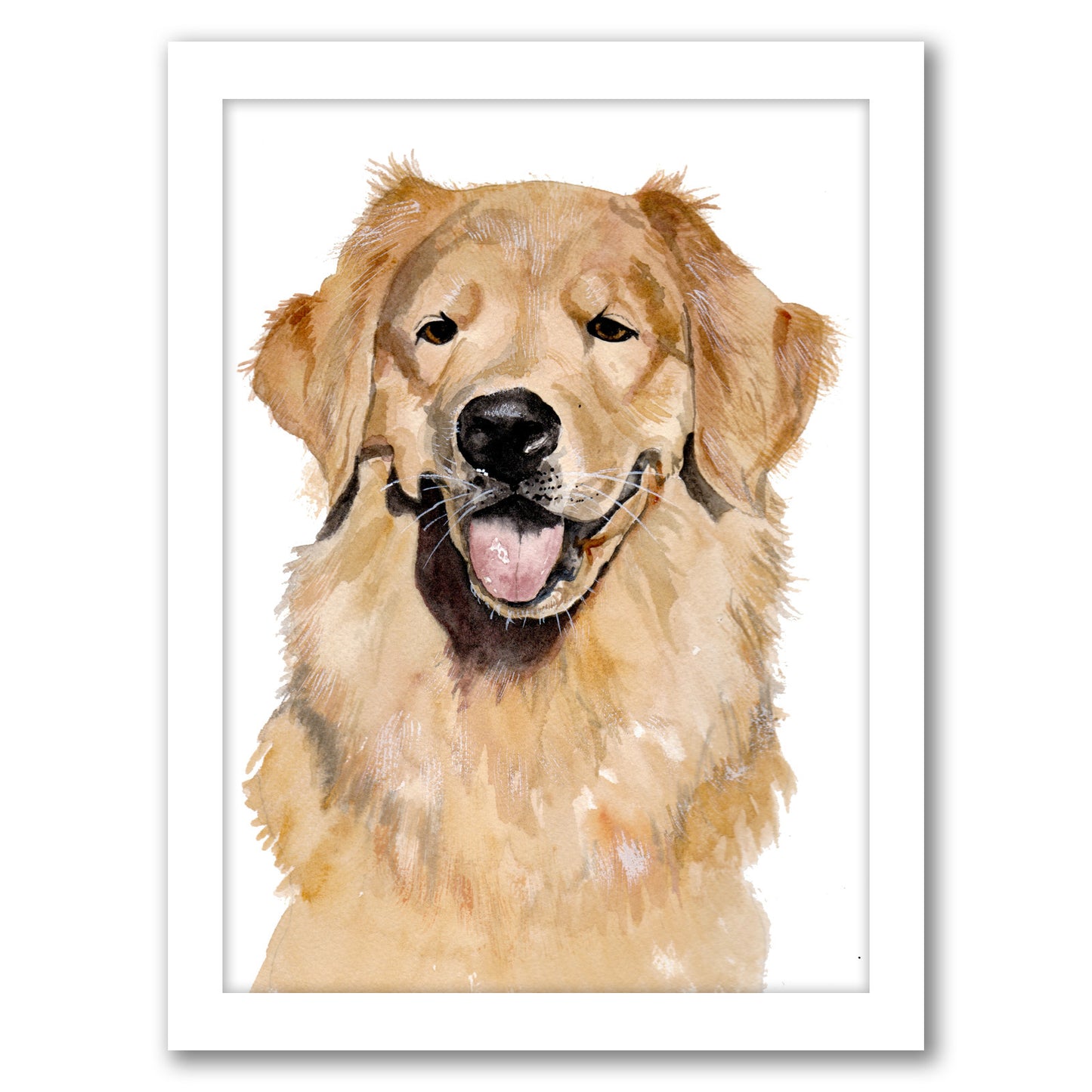 Watercolor Pet Portrait by Cami Monet - Framed Print - Americanflat