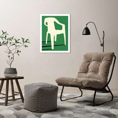 Monobloc Plastic Chair No Iii by Rosi Feist - Black Framed Print - Wall Art - Americanflat