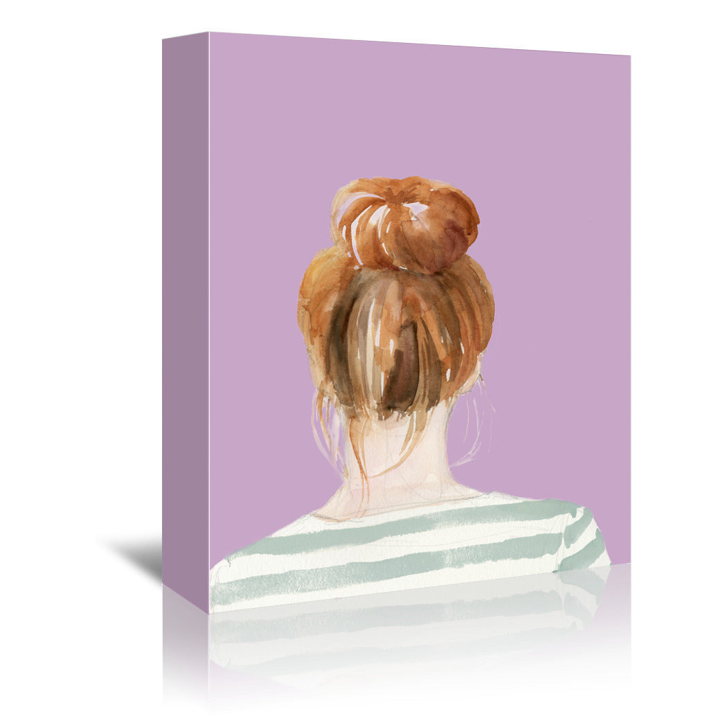 Top Knot Sailor Stripes II (custom) by Jennifer Paxton Parker by World Art Group - Wrapped Canvas - Wrapped Canvas - Americanflat