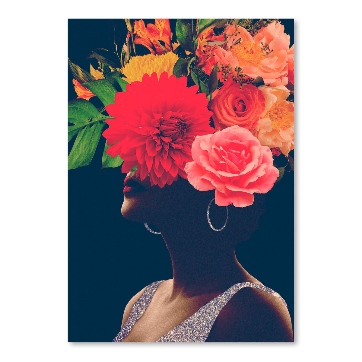 Fleur Collage I by Victoria Borges by World Art Group - Art Print - Americanflat
