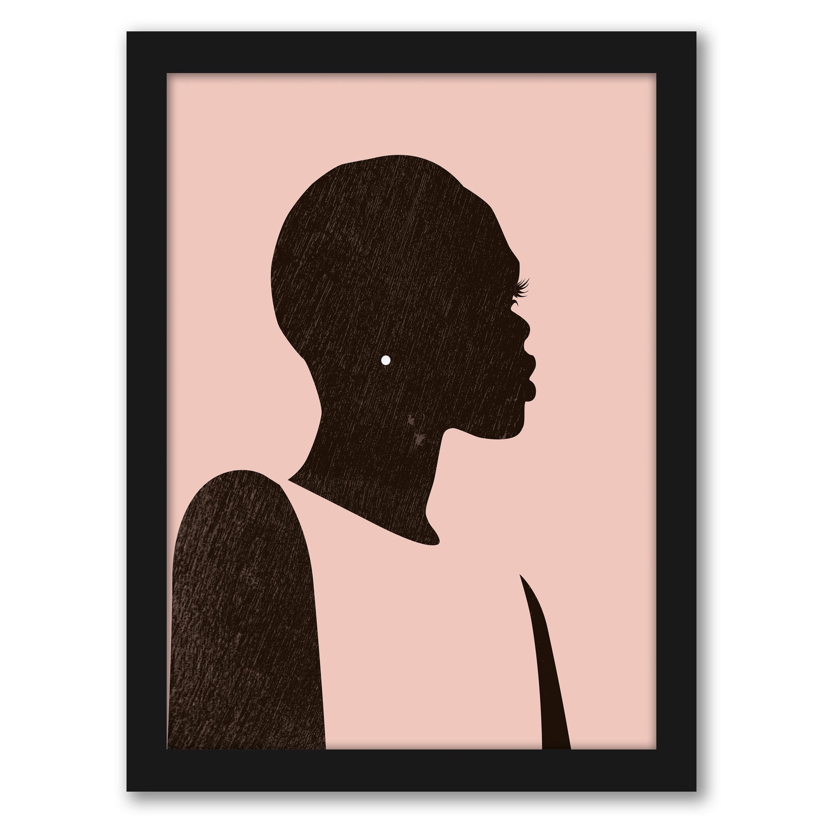 Pink Silhouette II by Jennifer Paxton Parker by World Art Group - Black Framed Print - Wall Art - Americanflat