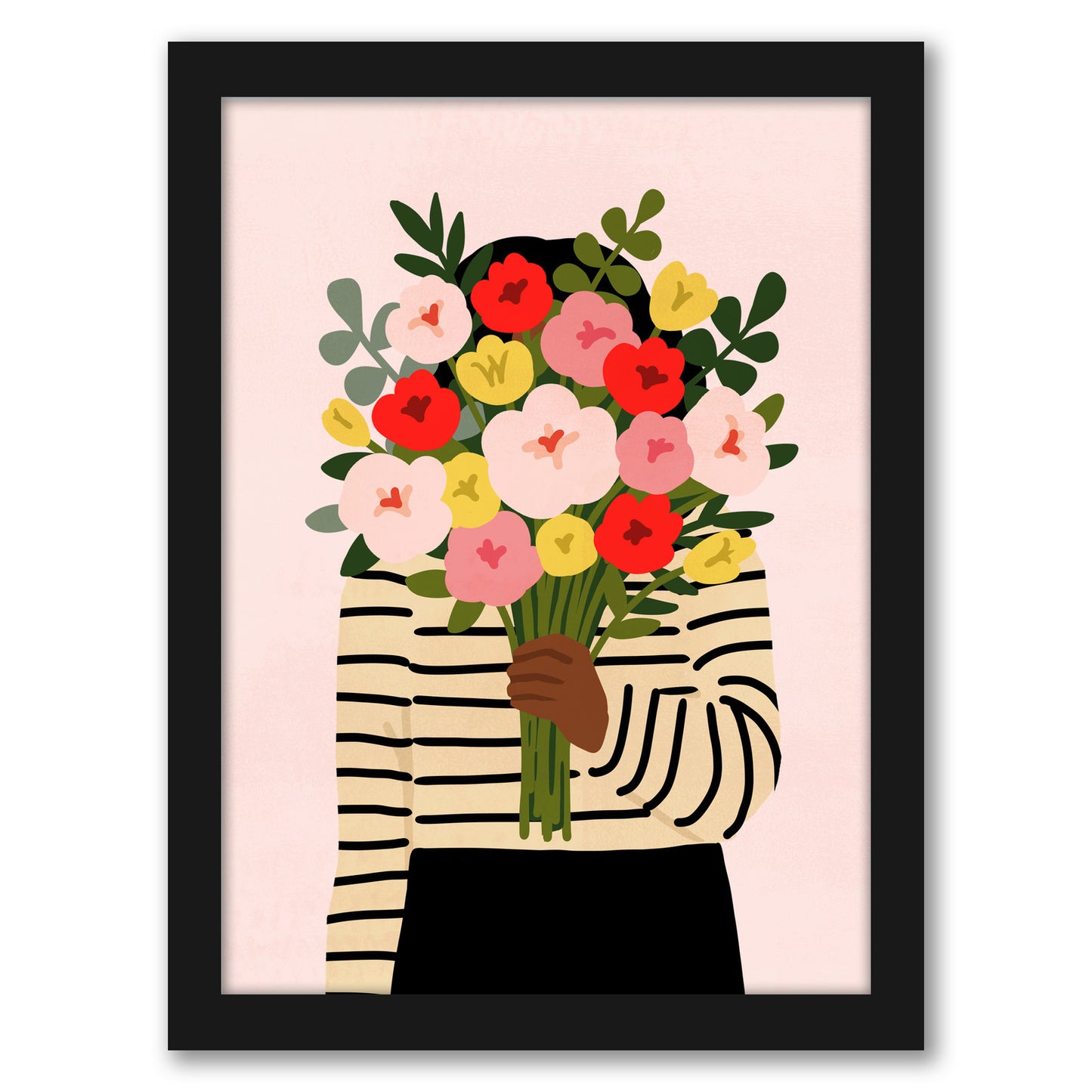 Darling Valentine I by Victoria Borges by World Art Group - Black Framed Print - Wall Art - Americanflat