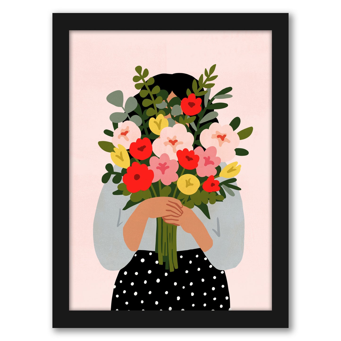 Darling Valentine II by Victoria Borges by World Art Group - Black Framed Print - Wall Art - Americanflat