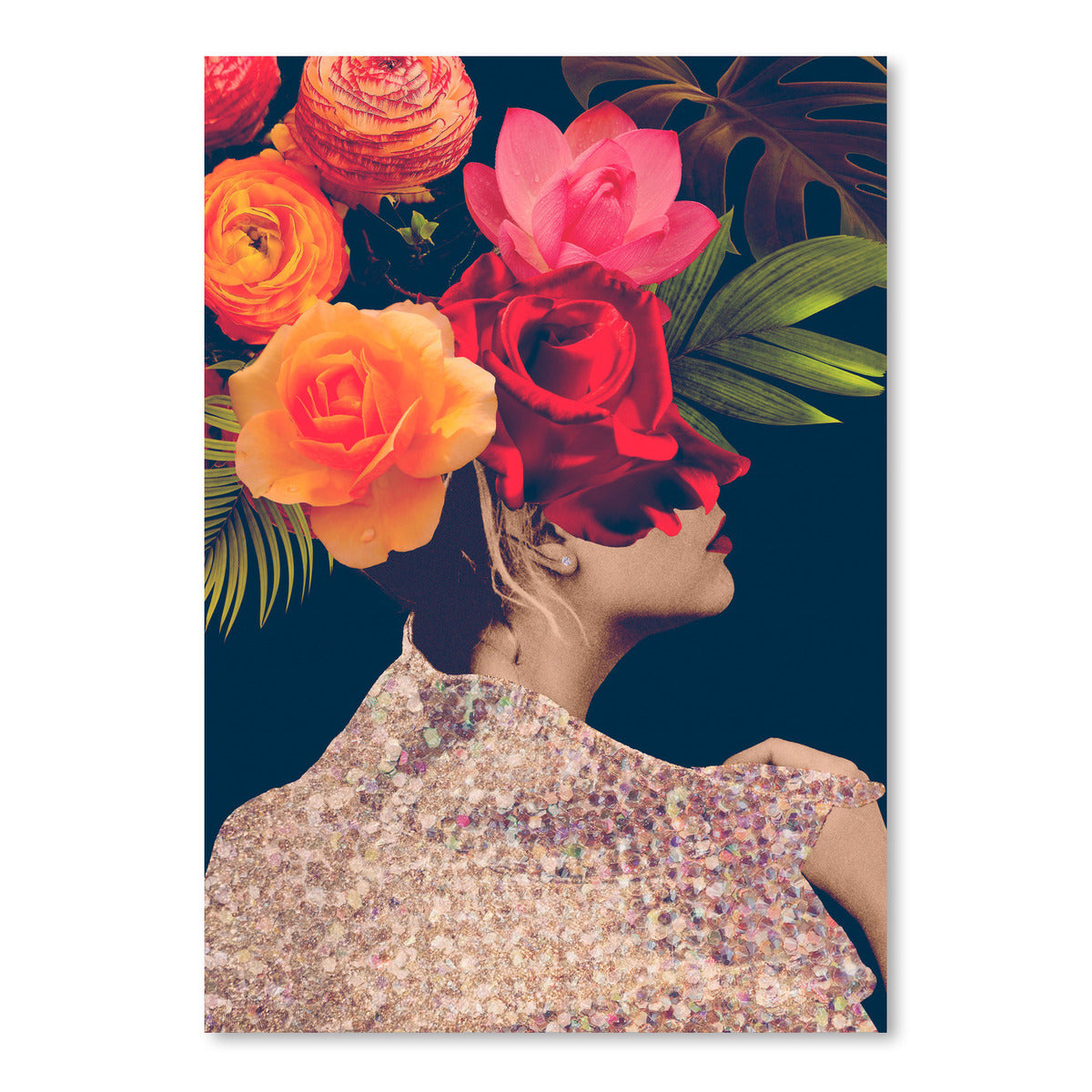 Fleur Collage II by Victoria Borges by World Art Group - Art Print - Americanflat