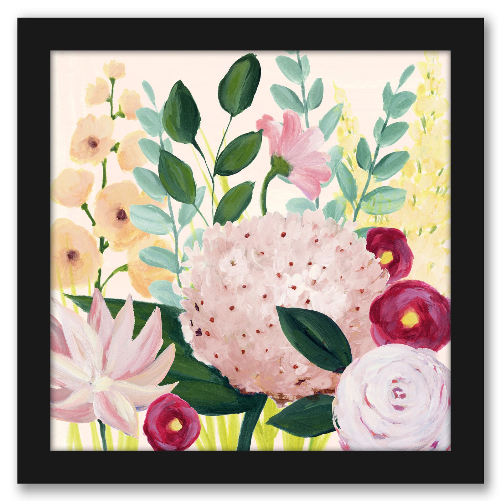 Mother's Day Blooms I by Grace Popp by World Art Group - Black Framed Print - Wall Art - Americanflat