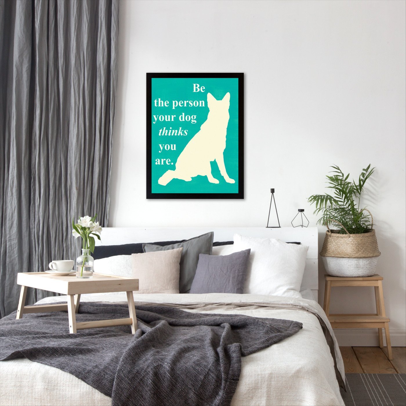 Be the Person Your Dog Thinks You Are by Vision Studio by World Art Group - Black Framed Print - Wall Art - Americanflat