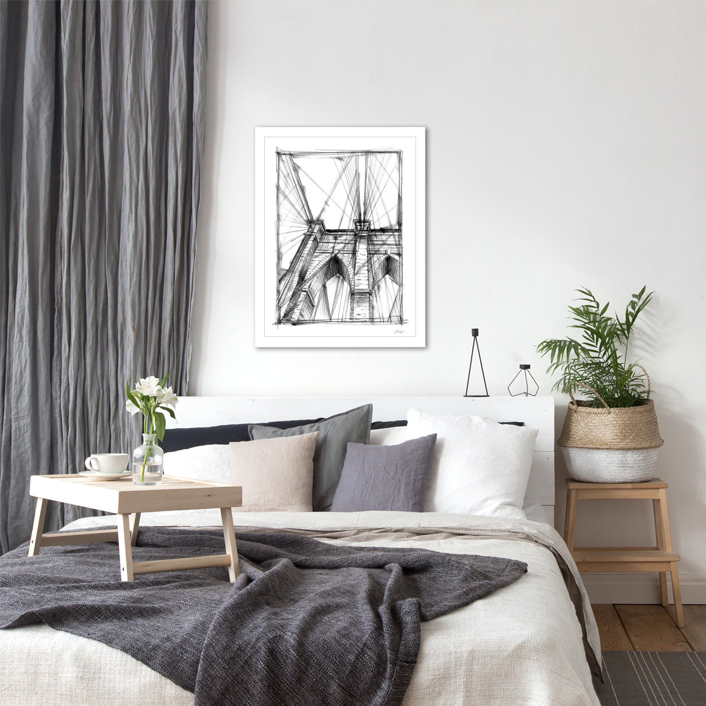 Graphic Architectural Study III by Ethan Harper by World Art Group - White Framed Print - Wall Art - Americanflat